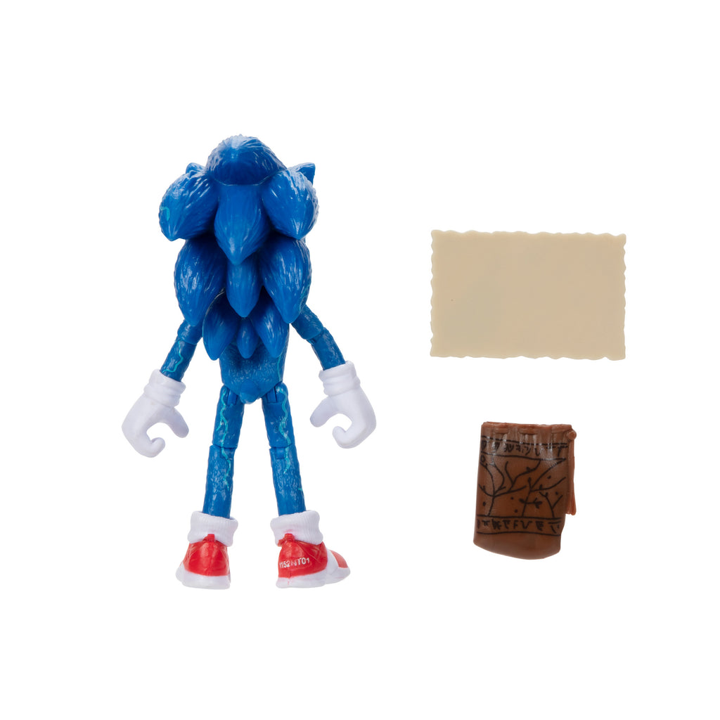 Sonic 2 The Hedgehog 4-inch Sonic with Map & Ring Pouch Accessory