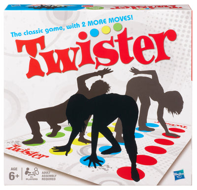 Hasbro Gaming Twister, The Classic Game, with 2 More M