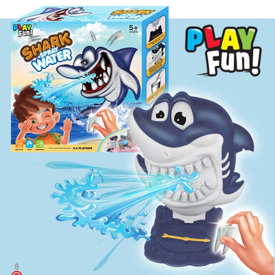 PlayFun Shark Spray Water Family & Party Fun Game, 2-4 Players, Ages 5+