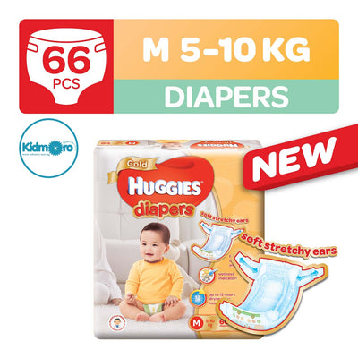 Huggies Gold Tape Diapers (Size M)