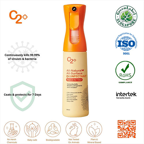 C2+ All-Natural All-Surface Disinfectant 300ml