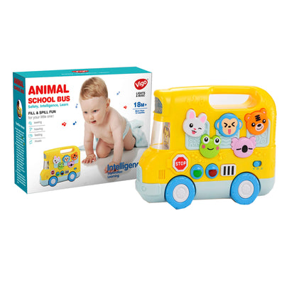 Vigo Animal School Bus Baby Sensory Toys