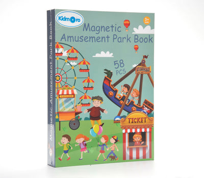 Kidmoro 58 Pcs. Magnetic Amusement Park Magnetic Play-book