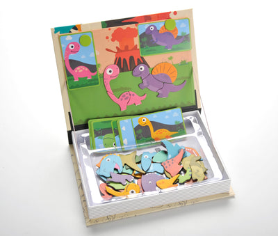 Kidmoro 64 Pcs. Magnetic Playbook Dinosaur Theme Puzzle