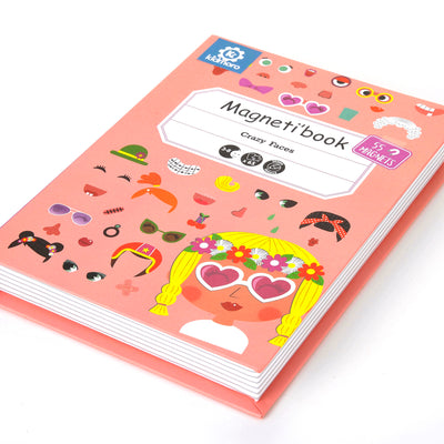 Kidmoro 55 Pcs. Magnetic Playbook Crazy Faces Theme Puzzle
