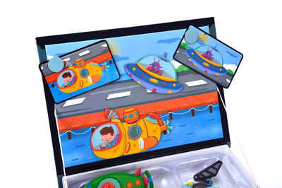 Kidmoro Magnetic Play-Book Traffic Theme 71 Pcs., Come and Play your Children's Creativity, Hand-Eye Coordination, and Observation Ability 9 Ratings
