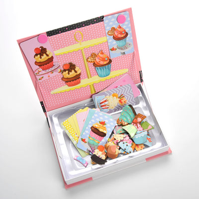 Kidmoro  56 Pcs. Magnetic Fluffy Cupcakes Theme Play-Book Puzzle
