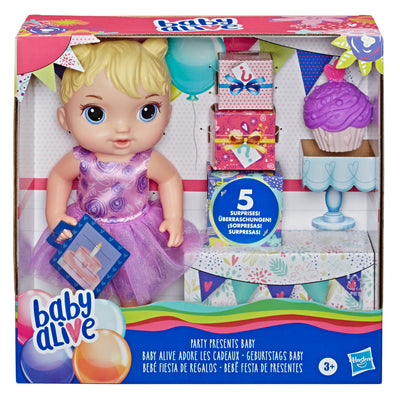 Baby Alive Party Presents Baby Blonde Hair Doll