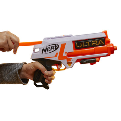 Nerf Ultra Four Dart Blaster, 4 Nerf Ultra Darts, Single-Shot Blasting, 2-Dart Storage