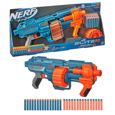 Nerf Elite 2.0 Shockwave RD-15 Blaster, 30 Nerf Darts, 15-Dart Rotating Drum