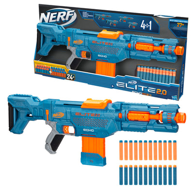 Nerf Elite 2.0 Echo CS-10 Blaster, 24 Official Nerf Darts, 10-Dart Clip