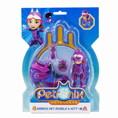 Petronix Defenders Emma's Pet Mobile & Kitt-10, Action Figure and Hero Play