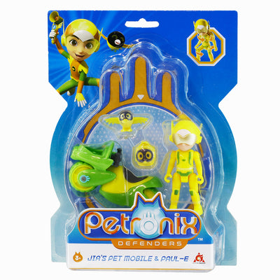 Petronix Defenders Jia's Pet Mobile & Paul-E, Action Figure and Hero Play