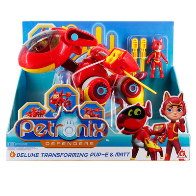 Petronix Deluxe Transforming Pup-E & Matt, Action Figure Toys