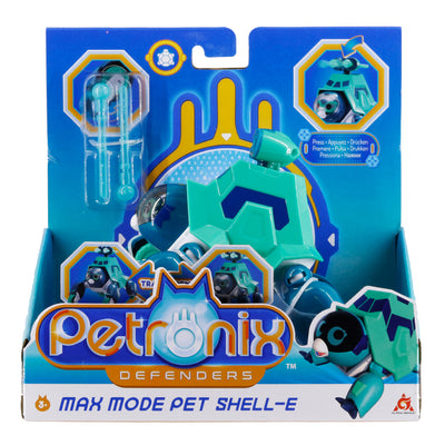 Petronix Defenders Max Mode Transforming Pet Shell-E, Action Figure and Hero Play