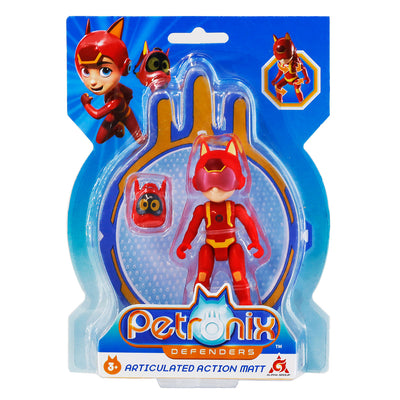 Petronix Defenders 3-inch Articulated Action Matt, Action Figure and Hero Play