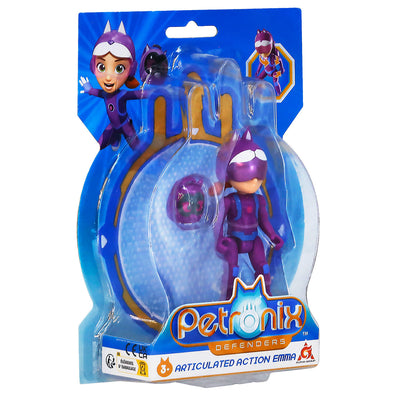 Petronix Defenders 3-inch Articulated Action Emma, Action Figure and Hero Play