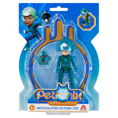 Petronix Defenders 3-inch Articulated Action Tim, Action Figure and Hero Play
