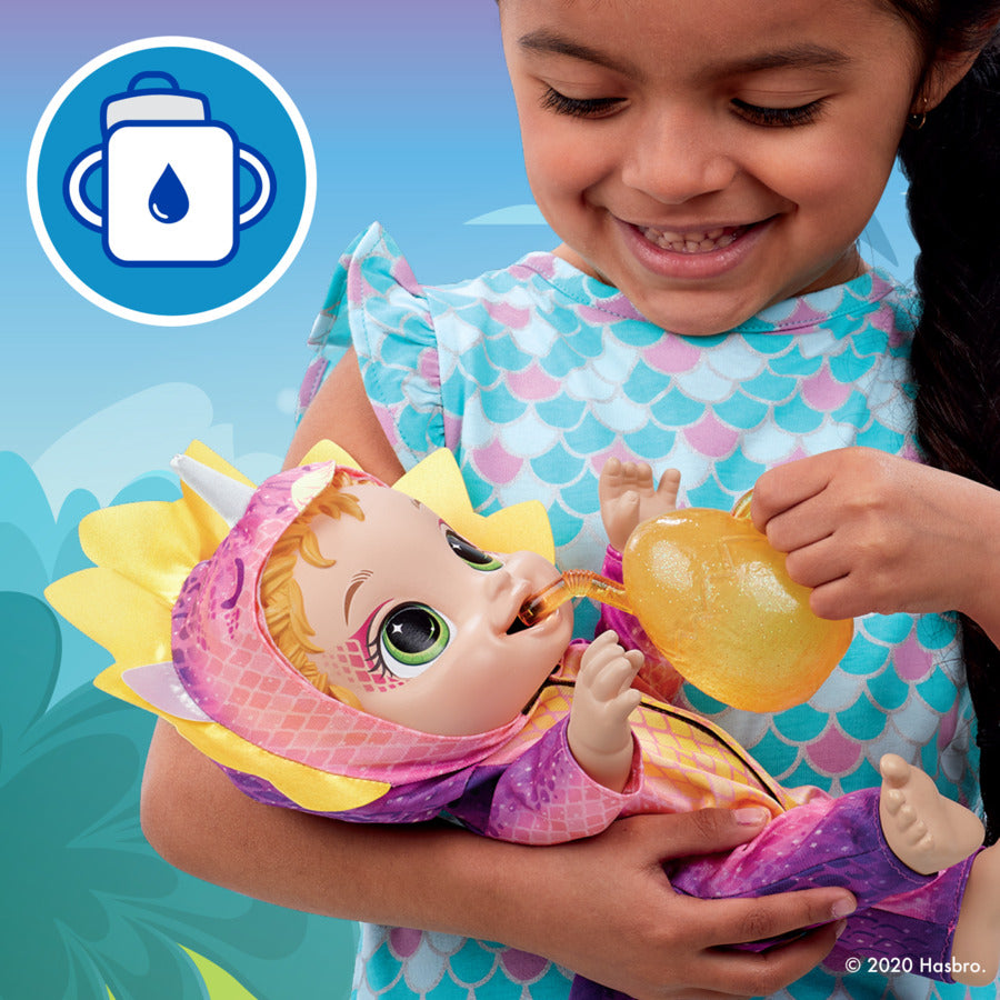 Baby Alive Dino Cuties Doll, Triceratops, Doll Accessories