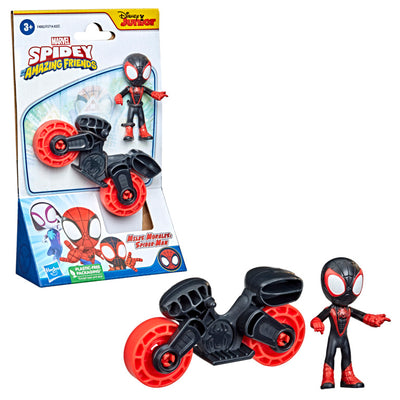 Marvel Spidey and His Amazing Friends Miles Morales: Spider-Man with Motorcycle