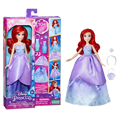 Disney Princess Life Ariel Fashion Doll, 10 Outfit Combinations