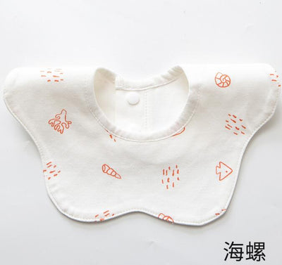 Vigo Cotton Bib For Babies Seashells Design