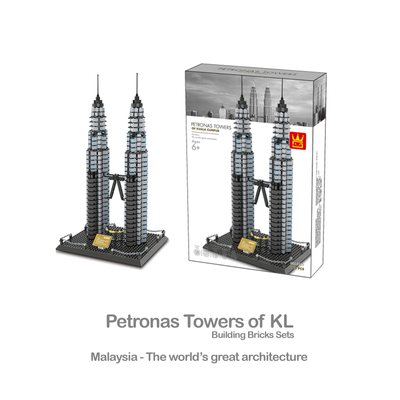 Kidmoro Petronas Twin Towers of Kuala Lumpur Building Bricks Set