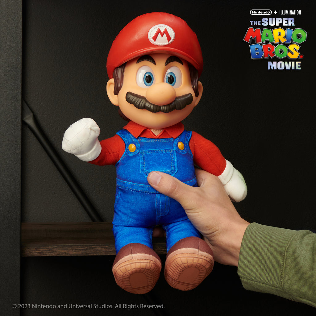 The Super Mario Bros. Movie 14-inch Posable Plush Mario