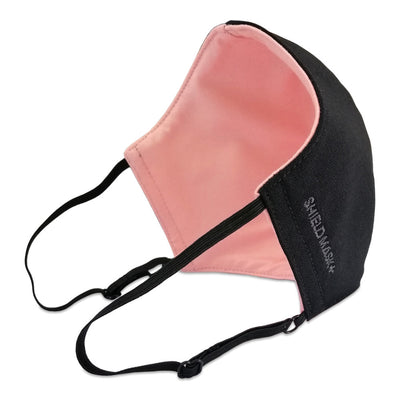 ShieldMask+ Reusable 4PLY Layers Face Mask for Adults ( Coral Pink Inner Color )